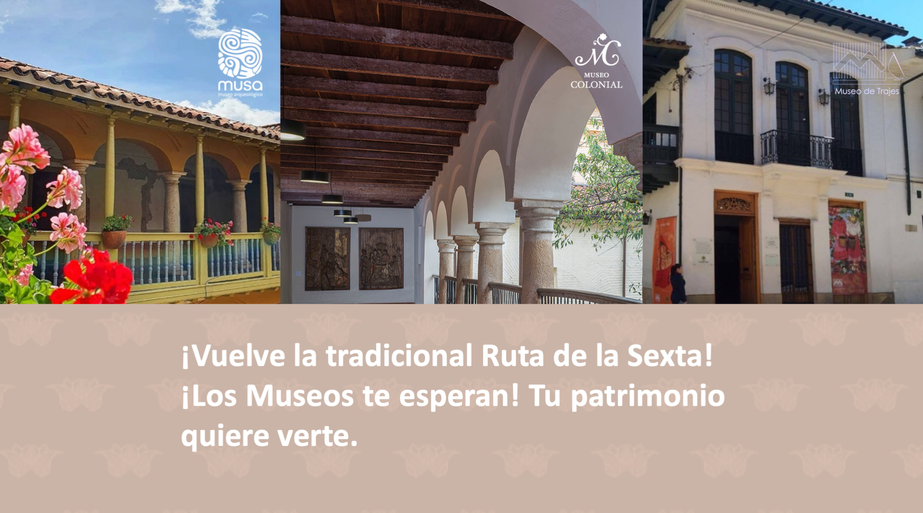 Ruta de la Sexta por el Museo Arqueológico Casa del Marqués de San Jorge-MUSA, el Museo Colonial y el Museo de trajes